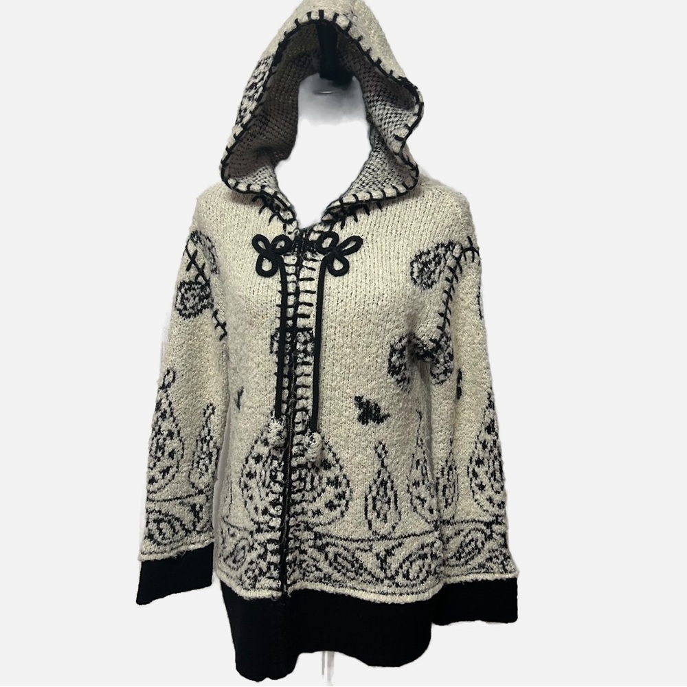 Anthropologie Sleeping on Snow Kajsa Wool Knit Cardigan Fairy Full Zip S